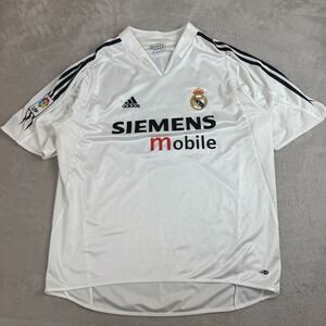 Vintage‎ Adidas Real Madrid Ronaldo #9 Football Jersey Mens XL White Preowned